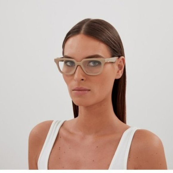 BRAND NEW Gucci GG1536O 007 Nude Women Square Eyeglasses GG 1536O - Picture 1 of 9